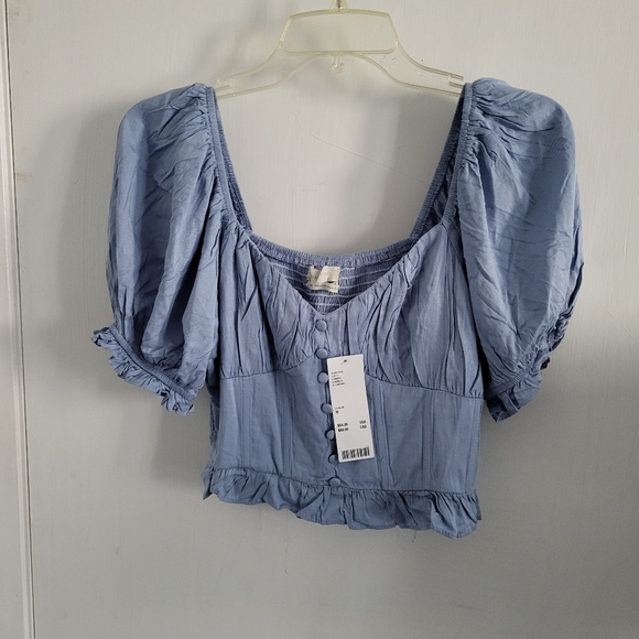 Urban Outfitters Tops - Urban outfitters crop baby blue top